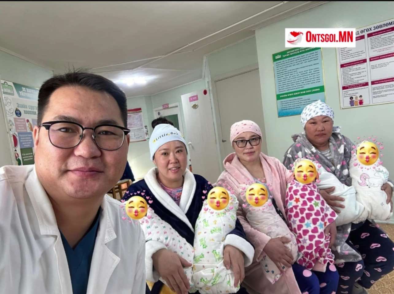 Гурван ээж хоёр ихэр хүүхэд төрүүлжээ